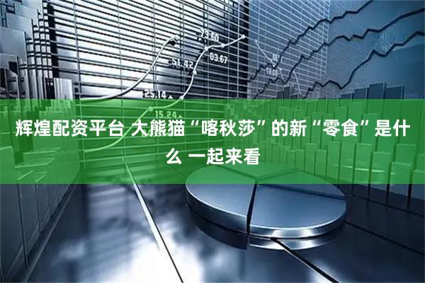 辉煌配资平台 大熊猫“喀秋莎”的新“零食”是什么 一起来看